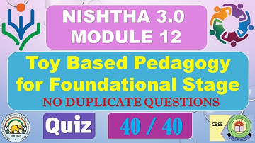 Toy Based Pedagogy for Foundational Stage | Nistha 3.0 Module 12