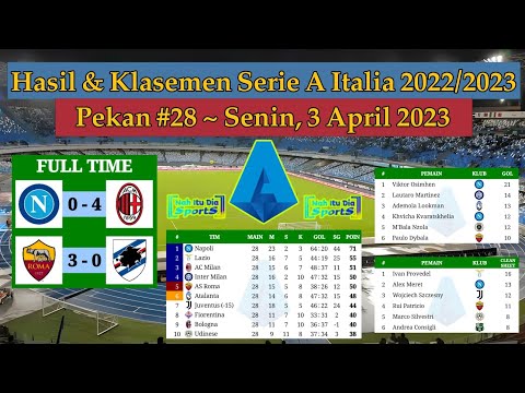 Hasil Liga Italia Tadi Malam - Napoli vs AC Milan - Klasemen Serie A Italia 2022/2023 Pekan 28