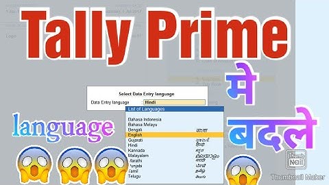 Tally Prime Language Change In Hindi