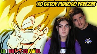 ESPAÑOLES REACCIONAN A DRAGON BALL LATINO VS ESPAÑOL | ?YO ESTOY FURIOSO FREEZER??DRAGON BALL Z ?