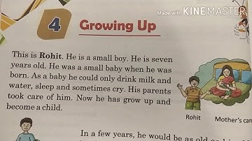 Class 2 EVS/Lesson 4" Growing up"