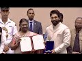 Icon Star #AlluArjun receives the &#39;Best Actor&#39; Award at the &#39;69th National Film Awards&#39; for #Pushpa