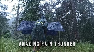 AMAZING NON - STOP RAIN THUNDER | PERFECT RELAXING SOLO CAMPING HEAVY RAIN - RAIN ASMR