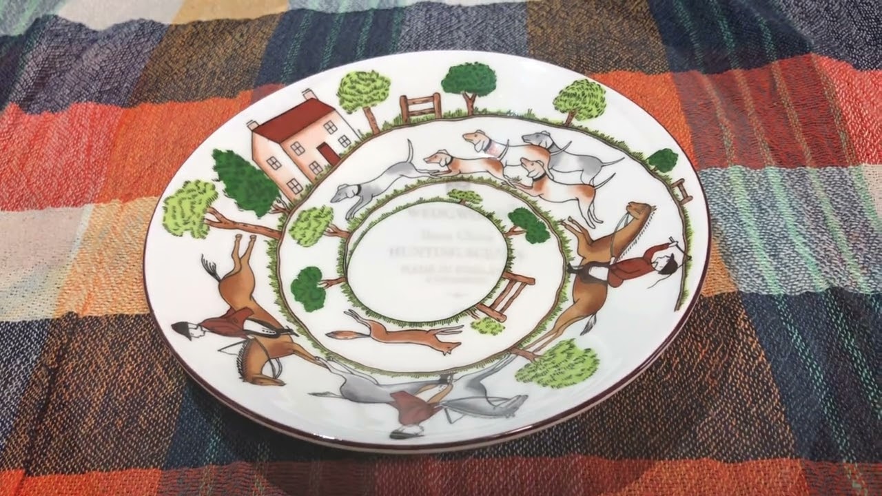 20251125 ウェッジウッド　テーブルマット　コースター　ハンティングシーン WEDGWOOD ウエッジウッド HUNTING SCENE ハンティングシーン ソーサー