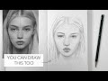 Learn how to draw a face  portrait drawing tutorial