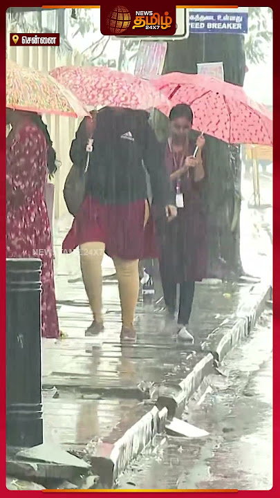 Cyclone Ditawah | கொட்டும் மழையில் நனைந்தபடி சென்ற கல்லூரி மாணவர்கள்| Chennai Rain News