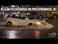 01-10-2024 Providence, RI - Vehicles Flooded - Surface Roads Submerged - High Water - Roads Closed