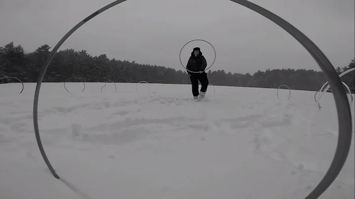 Frozen Pond Hooping/ Snowstorm Time Lapse