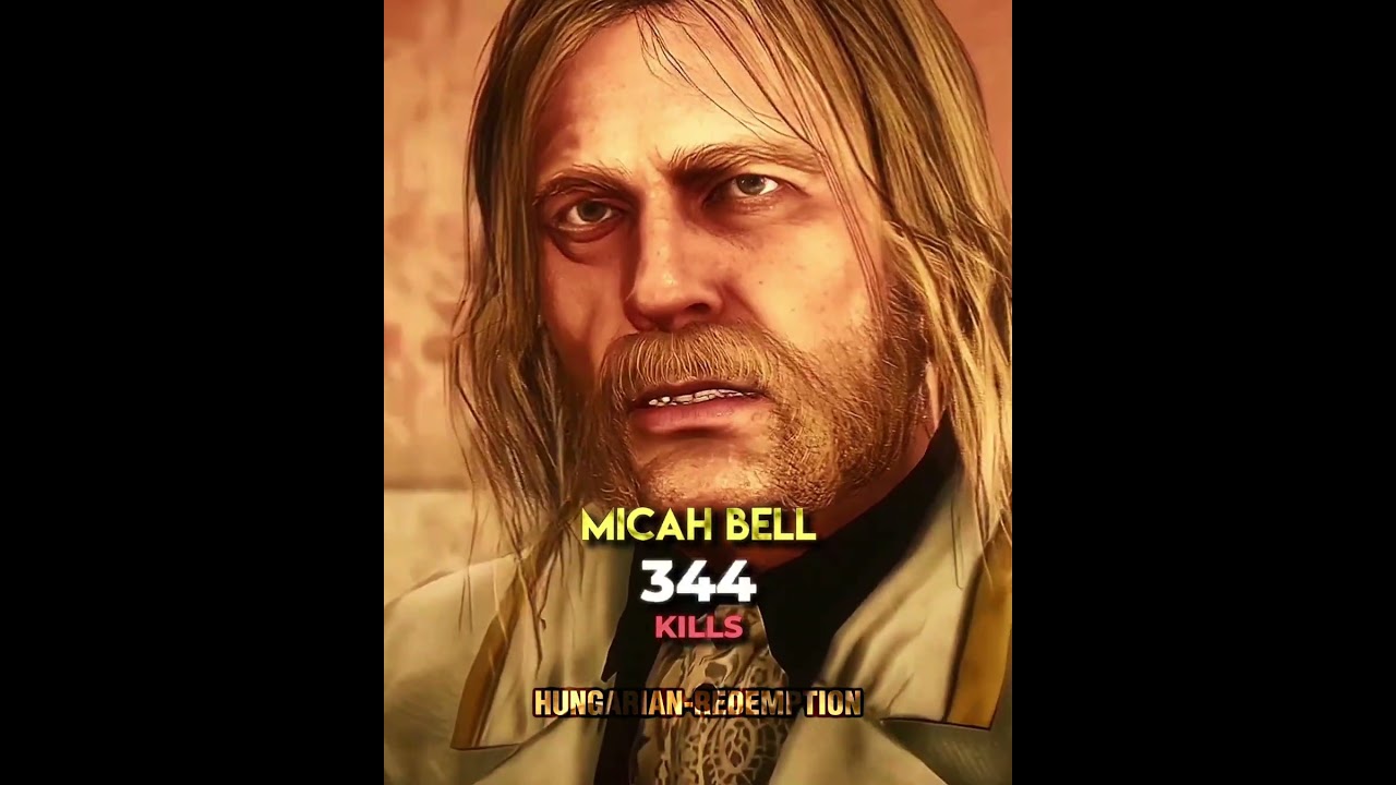 RDR2 characters and their kill count💀 | 