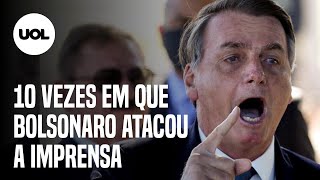 Relembre 10 vezes em que Bolsonaro atacou a imprensa