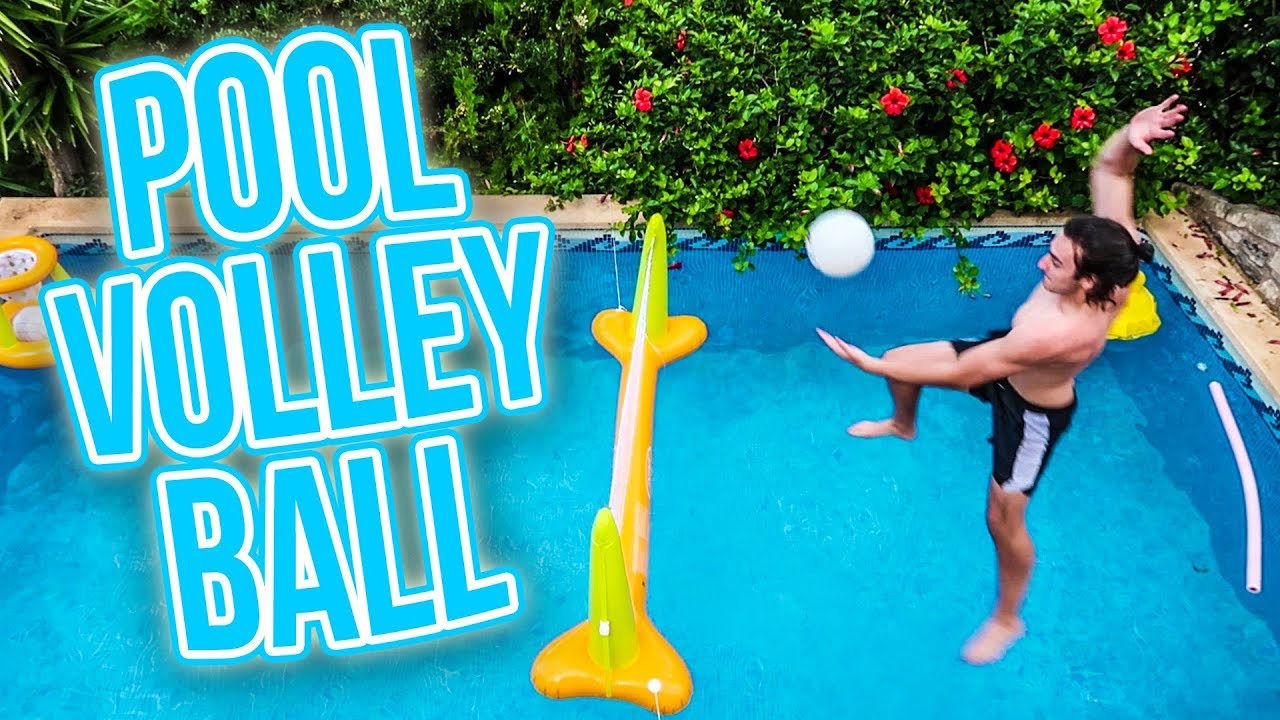 POOL VOLLEYBALL CHALLENGE!! YouTube