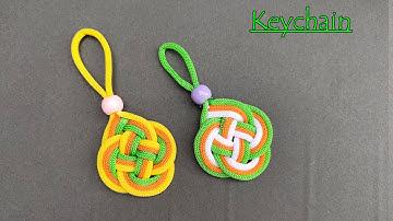 Simple Macrame Key Chain /Macrame keychain tutorial / Waste Macrame Flower keychain with out knot