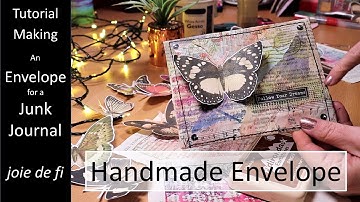 Tutorial Making An Envelope For A Junk Journal ⭐ Using Old Book Pages