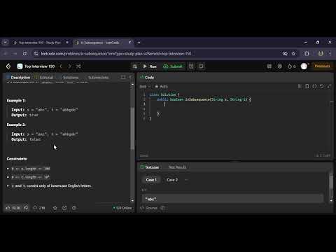 392. Is Subsequence in Java || LeetCode ||