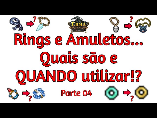 Tibia  Amuletos e Rings QUAIS são e QUANDO devo usar!? Parte 04 