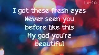 Video thumbnail of "ANDY GRAMMER - Fresh Eyes (Suddenly Im in Love with a Stranger) lyrics"