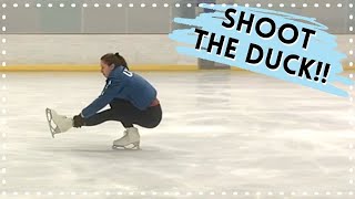 How To Do A Shoot The Duck! - Tips For Beginners - Figure Skating Tutorial