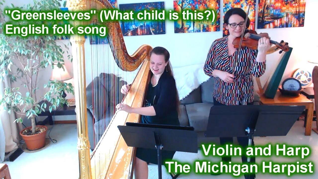 "Greensleeves" on Harp and Violin (Wedding Version) The Michigan