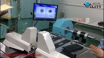 double needles automatic positioning hole punching machine with CCD alignment