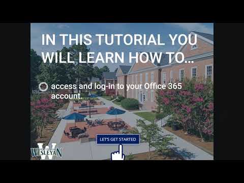 Jenzabar eLearning Training: How to access and log-in to your Office 365 account.