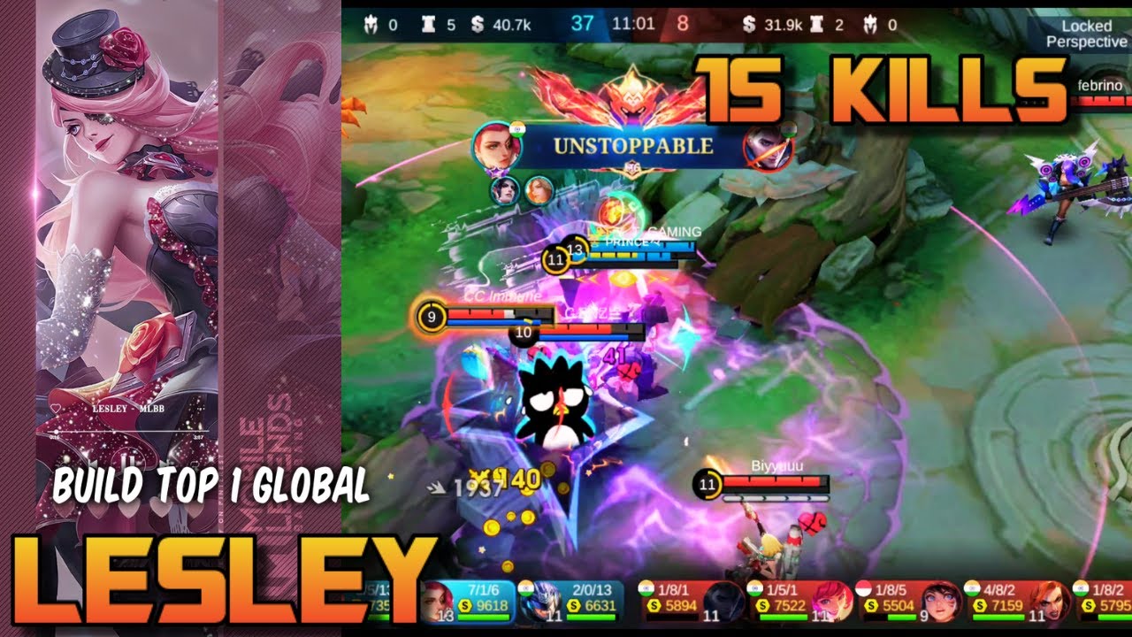 Lessy Battle 15 + Triple Kill !! Lesley Dangerous Love Gameplay !! Top 1 Global ...