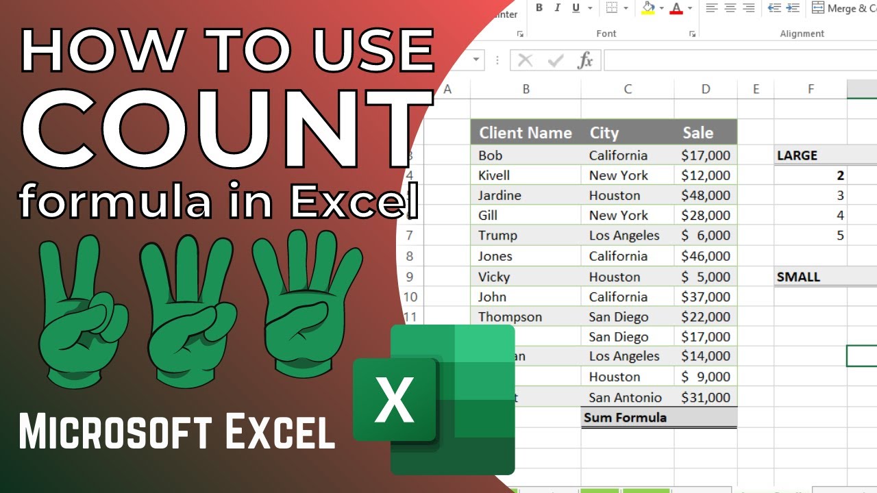 How To Use Count Function In Excel Excel Count Formula Explained How To Use Count Function In Excel Excel Count Formula Explained