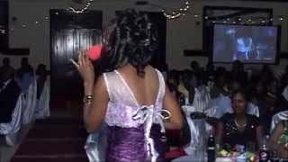 Sarah Shilla singing at her sendoff party