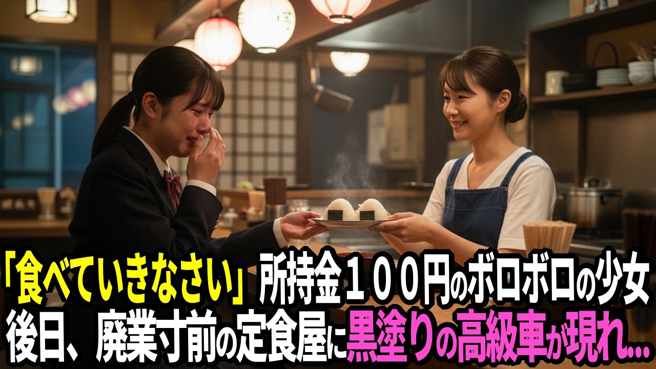所持金100円のボロボロの少女に廃業寸前の店主が定食をご馳走した結果