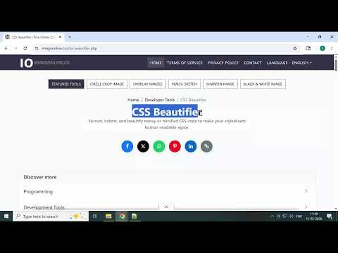 CSS Beautifier by ImageOnline.co: Free Online Formatter Tutorial