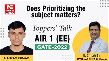 GATE 2022 Topper | Electrical Engineering | Gaurav Kumar | AIR-1 | Toppers