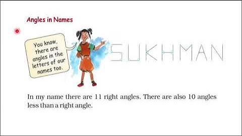 CLASS 5 MATHS CHAPTER 2 NAMES IN ANGLES