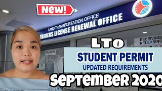 NEW LTO STUDENT PERMIT REQUIREMENTS & HOW TO APPLY FOR STUDENT LICENSE  SEPTEMBER 2020 (PART 1)
