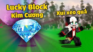 REDHOOD THỬ THÁCH ĐẬP LUCKY BLOCK KIM CƯƠNG 7 MÀU TRONG MCPE*MỀU ĐẬP LUCKY BLOCK XÚC SẮC KHỔNG LỒ