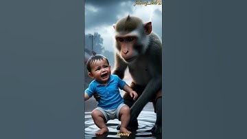 💔 Poor Monkey Saves a Human Baby🐒👶 | Heart Touching 3D Animation Story | Monkey Baby Friendship
