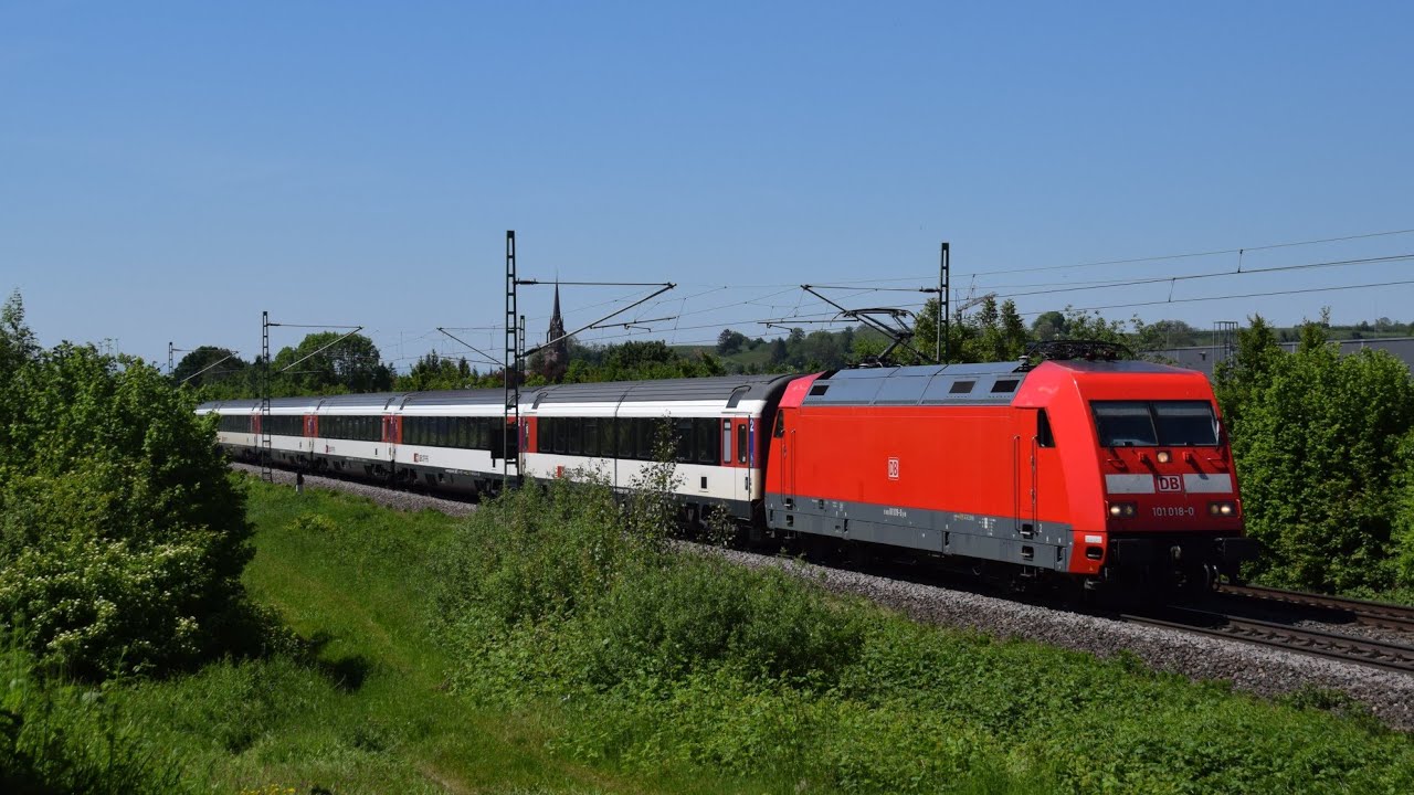🇩🇪Bahnverkehr auf der Rheintalbahn mit Rail Force One, SBBCI 482, DB 101 und mehr🇩🇪