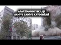 İzmir'de deprem... Apartmanın yıkılışı saniye saniye kaydedildi