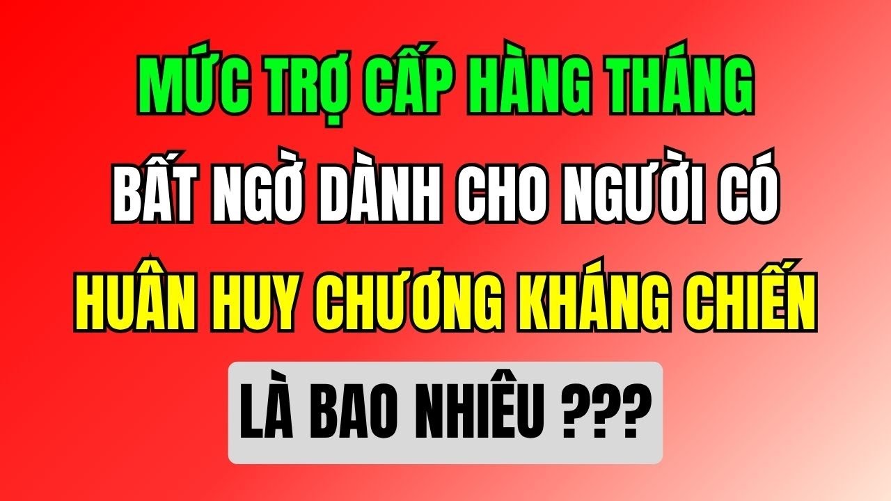 Mức Trợ Cấp Hàng Tháng Bất Ngờ Cho Người Có Huân Huy Chương Kháng Chiến Là Bao Nhiêu Bạn Có Biết