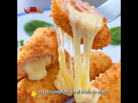 Como Hacer Rollitos De Jamón Y Queso ¡Cremosos y Crujientes!