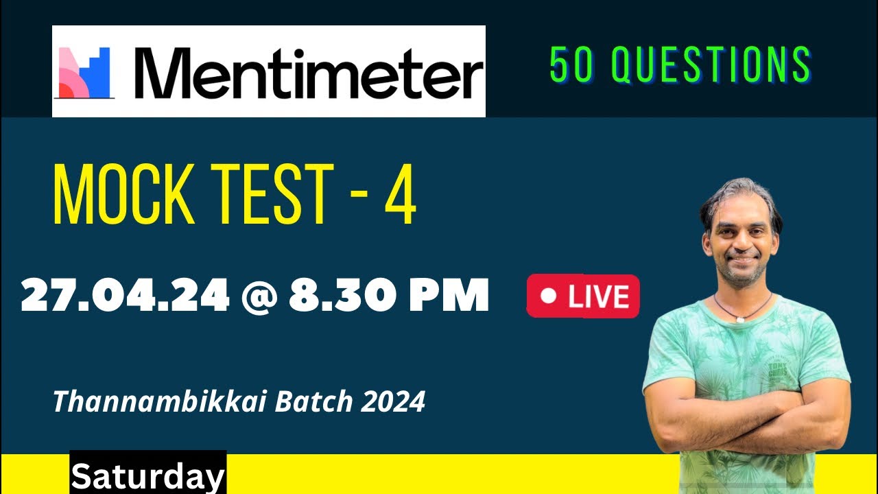 NEET Mock test 4 | Menti quiz live - YouTube