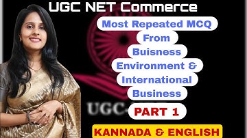 Part 1 UGC NET Commerce 2025| MCQ | BE & IB | Tricks + Explanations | Kannada English