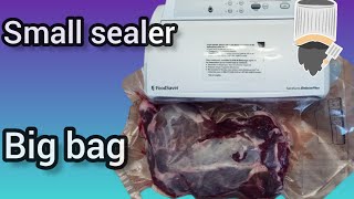How to use large bags in a small vacuum sealer
