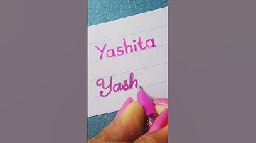 # " Yashita " Beautiful name in neat & clean cursive handwriting /  Handwriting styles #shorts