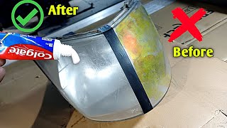 genius method! clean your faded headlights like crystal in 5 minutes | bike, car headlight cleaning
