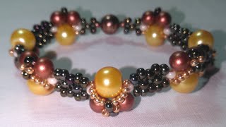 Kolay bileklik yapımı * Лёгкий браслет из бусин * Easy beaded bracelet *