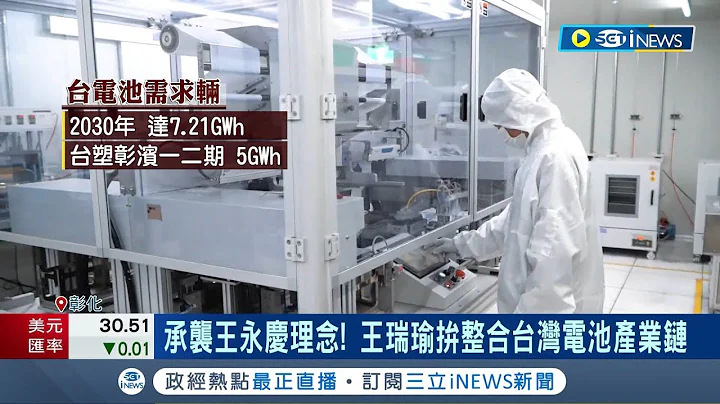 抢攻能源市场! 全台最大电芯厂动土估明年Q3量产 王瑞瑜领军! 台塑再砸160亿彰滨电芯厂动土拼整合台湾电池产业链│记者 李孟珊 苏耘宽│【台湾要闻】20230412│三立iNEWS - 天天要闻
