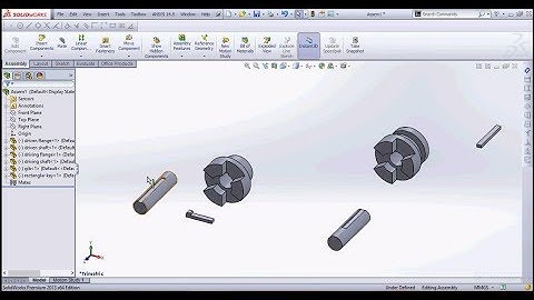 Solidworks Claw coupling assembly design tutorial part 1