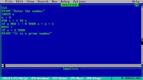 Prime number Checker using QBasic