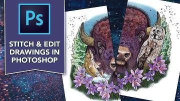 STITCH your Drawings FAST with Photoshop Photomerge