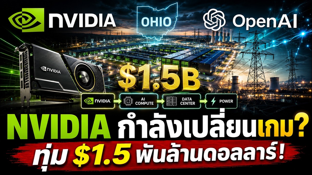 ⁣Nvidia ลงทุน 1 5 พันล้านดอลลาร์ใน SB Energy สร้างแคมปัส AI ในโอไฮโอร่วมกับ OpenAI