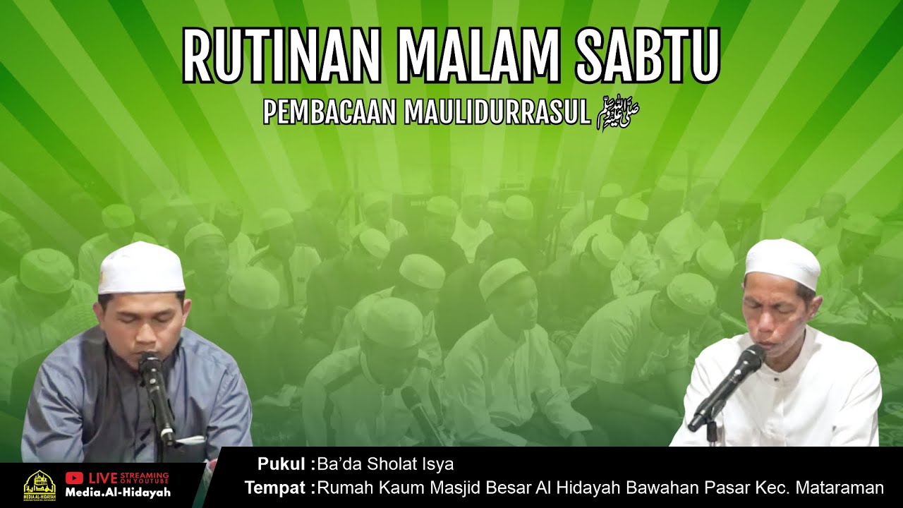 Rutinan Malam Sabtu | Pembacaan Maulidurrasul SAW di RKM Bawahan Pasar Kec. Mataraman | 09/01/2026